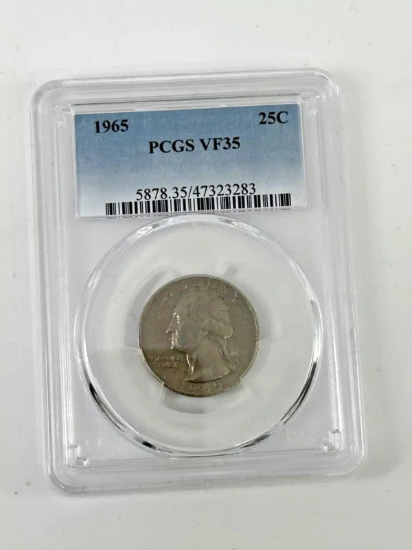 1965 25C Washington Quarter PCGS VF35 - Image 2