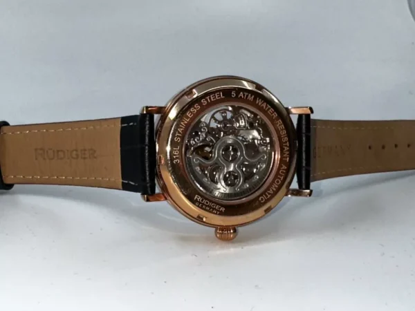 Rudiger Rose Gold Tone Men's R3500-09-001 Stuttgart Germany Automatic Wristwatch - Image 2